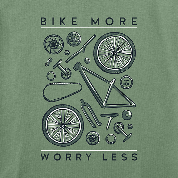 Life is Good Men's Crusher Tee - Bike More Worry Less