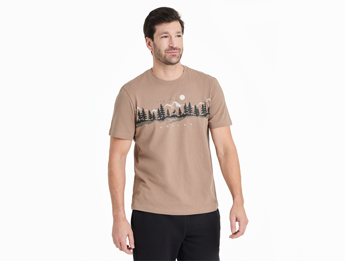 Life is Good Men's Crusher Tee - Unplug in the Outdoors Long