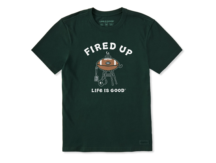 Life is Good Men's Crusher Tee - Fired Up Grill