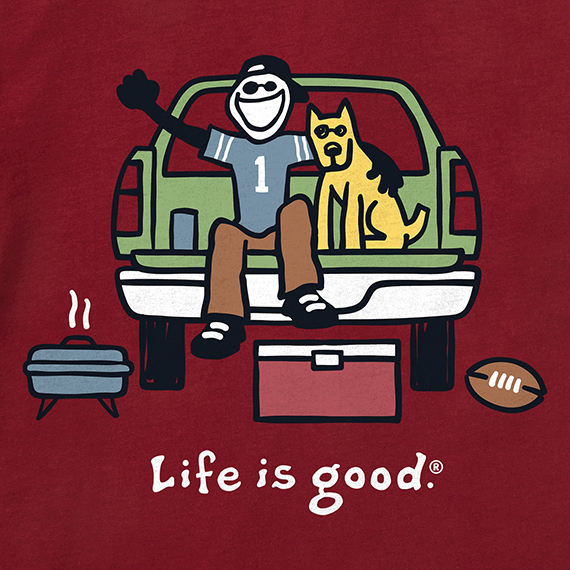 Life is Good Men's Crusher Tee - Tailgate Football