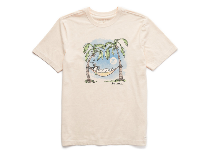 Life is Good Men's Crusher Tee - Snow Worries Hammock