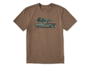 Life is Good Men's Crusher Tee - Photo Christmas Tree Wagon