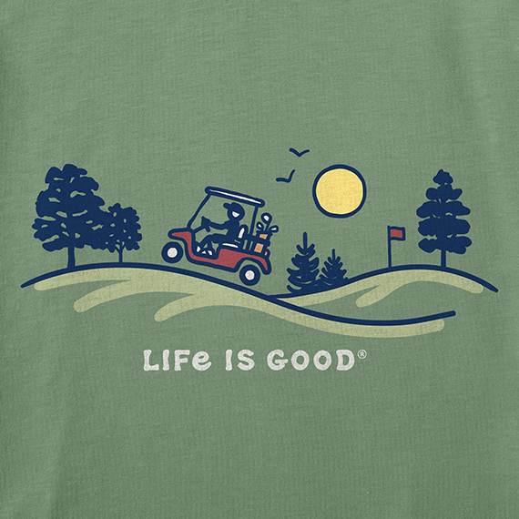 Life is Good Men's Crusher Tee - Golf Cart Vista