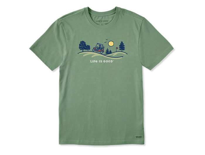 Life is Good Men's Crusher Tee - Golf Cart Vista