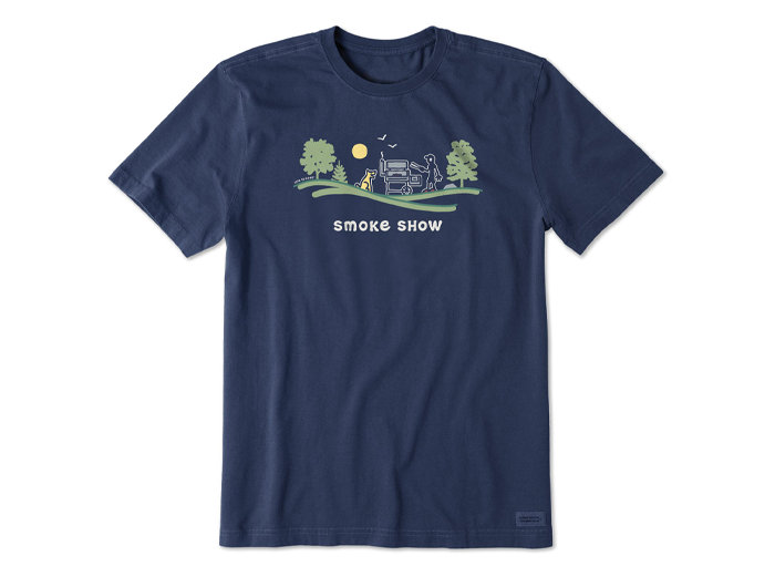 Life is Good Men's Crusher Tee - Smoke Show Vista