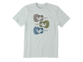 Life is Good Men's Crusher Tee - Tie Dye Guitars