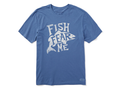Life is Good Men's Crusher Tee -&nbsp;Typeout Fish Fear Me