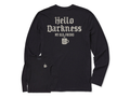 Life is Good Men's Long Sleeve Crusher Tee - Hello Darkness Coffee