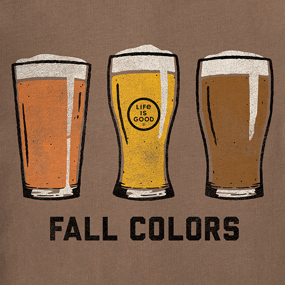 Life is Good Men's Long Sleeve Crusher Tee - Fall Colors Beer