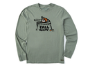 Life is Good Men's Long Sleeve Crusher Tee - Fall Guy Saw