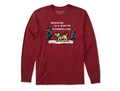 Life is Good Men's Long Sleeve Crusher Tee - Wagging Wonderland Rocket