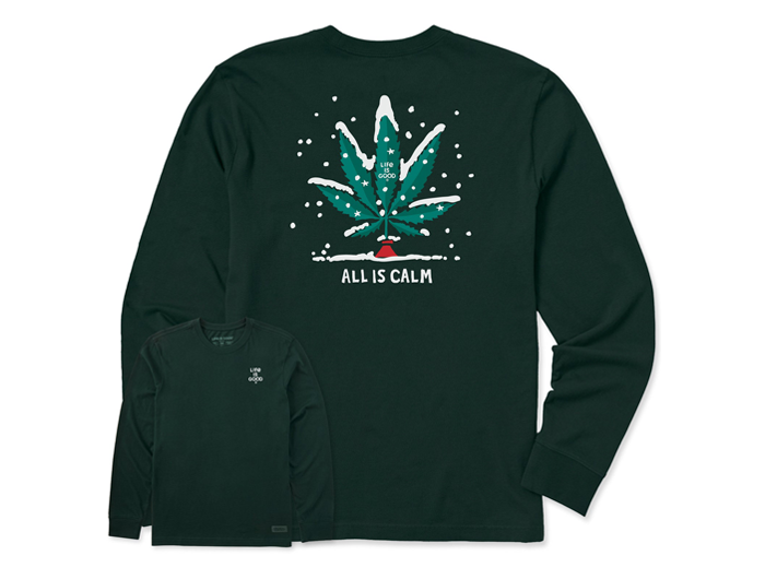 Life is Good Men's Long Sleeve Crusher Tee - All Is Calm