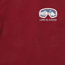 Life is Good Men's Long Sleeve Crusher Tee - Ski Goggles Hat