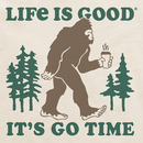 Life is Good Men's Long Sleeve Crusher Tee - It's Go Time Sasquatch