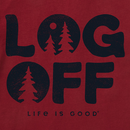 Life is Good Men's Long Sleeve Crusher Tee - Clean Log Off