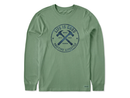 Life is Good Men's Long Sleeve Crusher Tee - Work with Your Hands Hammers