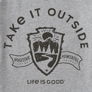 Life is Good Men's Long Sleeve Crusher Tee - Take It Outside Emblem