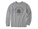 Life is Good Men's Long Sleeve Crusher Tee - Take It Outside Emblem