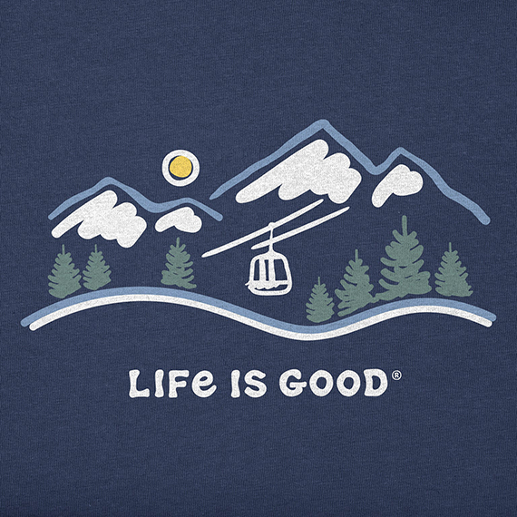 Life is Good Men's Long Sleeve Crusher Tee - Ski Lift Vista