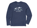 Life is Good Men's Long Sleeve Crusher Tee - Ski Lift Vista