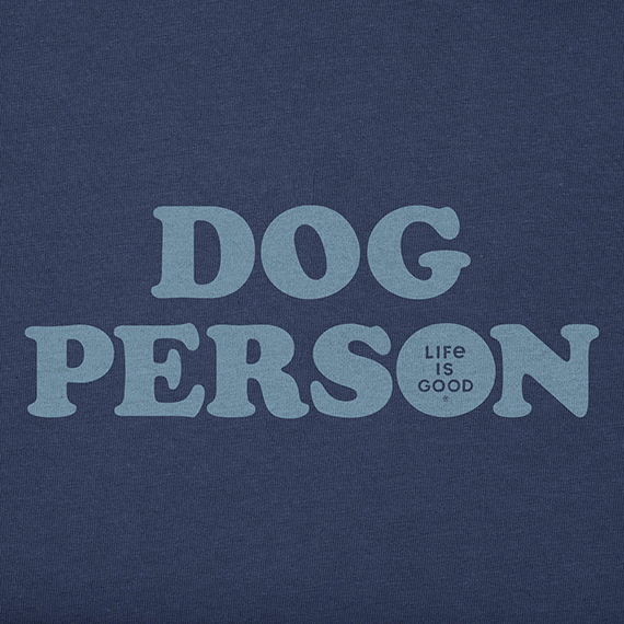 Life is Good Men's Long Sleeve Crusher Tee - Dog Person Text