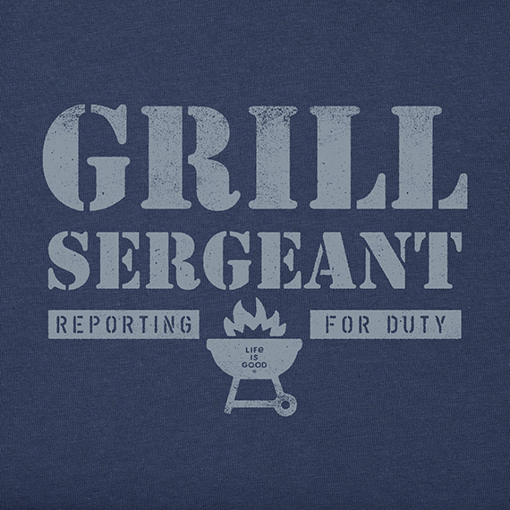 Life is Good Men's Crusher Lite Tee - Wordsmith Grill Sergeant