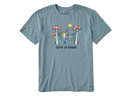 Life is Good Men's Crusher Lite Tee - Frog Guitar Hammock