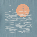 Life is Good Men's Crusher Lite Tee - Life is Good Sunset Waves