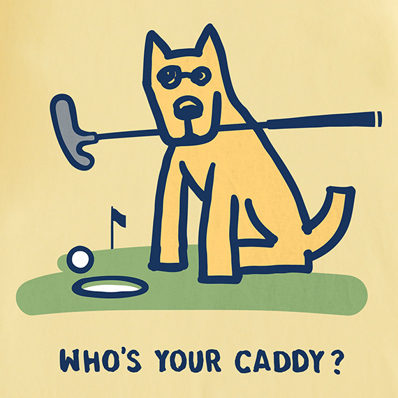 Life is Good Men's Crusher Lite Tee - Rocket Who's Your Caddy Golf