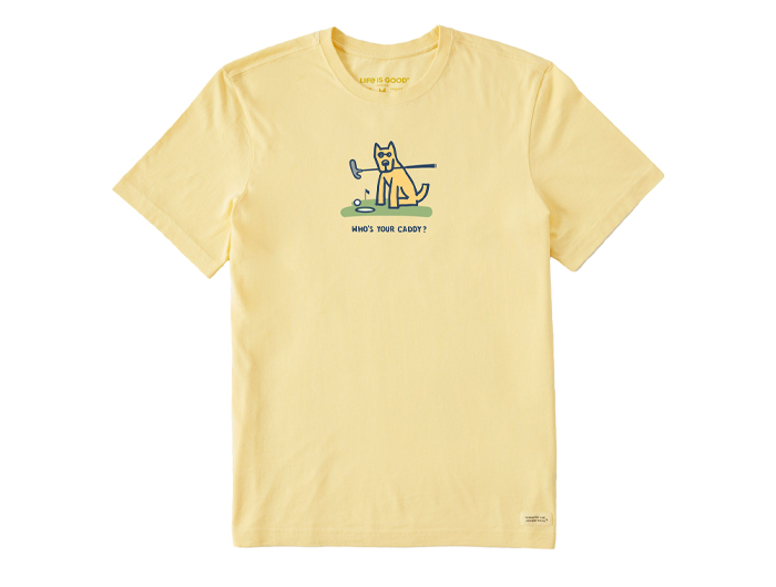 Life is Good Men's Crusher Lite Tee - Rocket Who's Your Caddy Golf