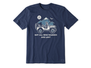 Life is Good Men's Crusher Lite Tee - Not All Who Wander Are Lost Jeep