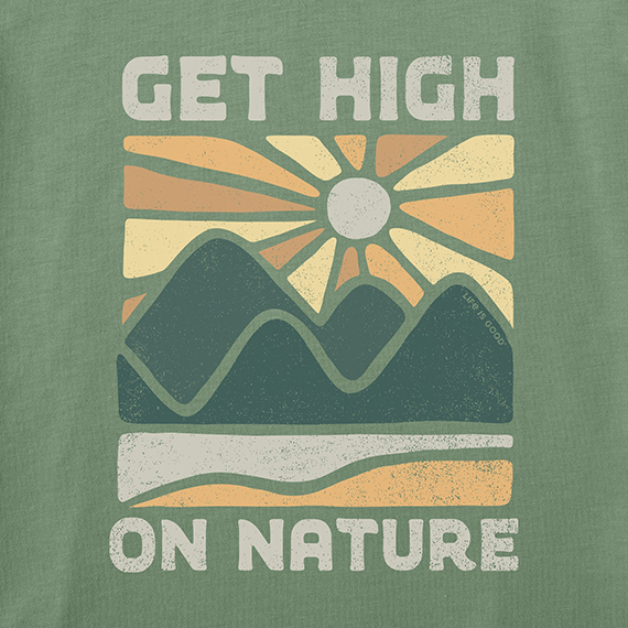 Life is Good Men's Crusher Lite Tee - Get High on Nature