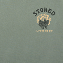 Life is Good Men's Crusher Lite Tee - Stoked Campfire