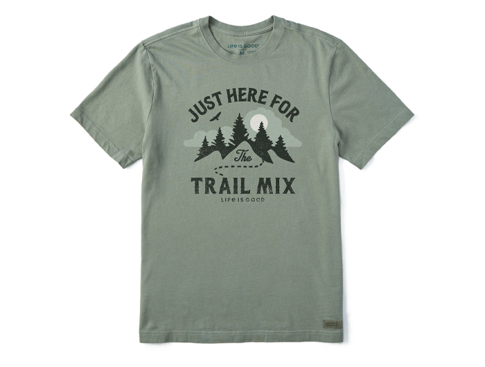 Life is Good Men's Crusher Lite Tee - Just Here for the Trail Mix