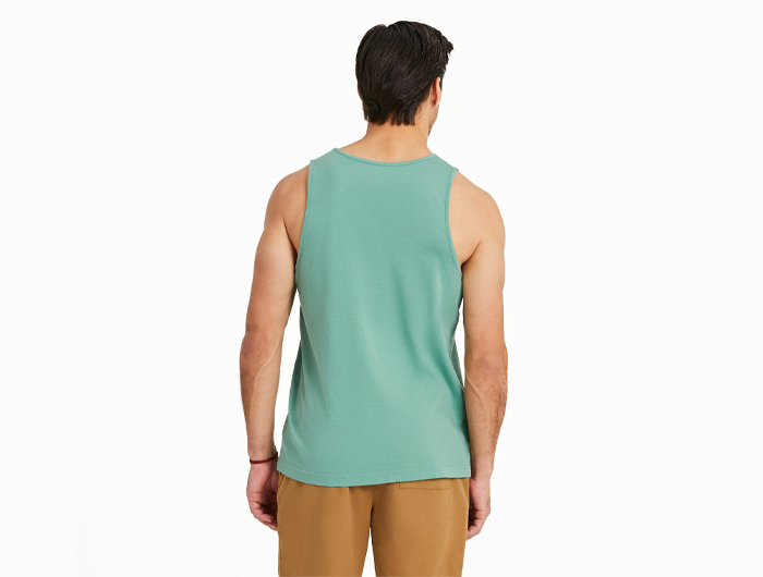 Life is Good Men's Crusher-LITE Tank - Positive Lifestyle Tuna Fish