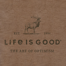 Life is Good Men's Textured Slub Tee - Art of Optimism Buck