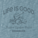 Life is Good Men's Textured Slub Hoodie - Art of Optimism Truck w/Guitar