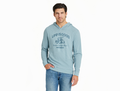 Life is Good Men's Textured Slub Hoodie - Art of Optimism Truck w/Guitar