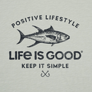 Life is Good Men's Textured Slub Hoodie - Positive Lifestyle Tuna Fish