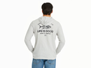 Life is Good Men's Textured Slub Hoodie - Positive Lifestyle Tuna Fish