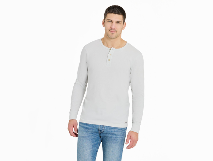 Life is Good Men's Long Sleeve Crusher Lite Henley