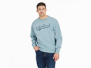 Life is Good Men's Good Vibes Fleece Crew - Tonal LIG Ballyard Script