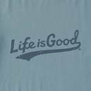 Life is Good Men's Good Vibes Fleece Crew - Tonal LIG Ballyard Script
