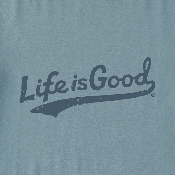 Life is Good Men's Good Vibes Fleece Crew - Tonal LIG Ballyard Script