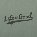 Life is Good Men's Good Vibes Fleece Crew - Tonal LIG Ballyard Script
