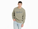 Life is Good Men's Good Vibes Fleece Crew - Tonal LIG Ballyard Script