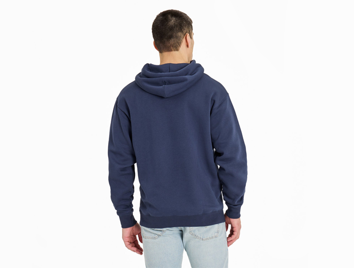 Life is Good Men's Good Vibes Fleece Hoodie - Crafty Forest