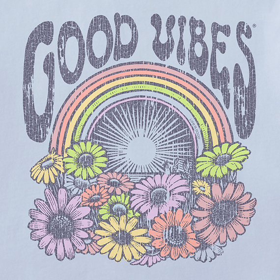 Life is Good Women's Crusher Tee - Good Vibes Flowers