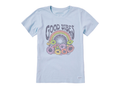 Life is Good Women's Crusher Tee - Good Vibes Flowers
