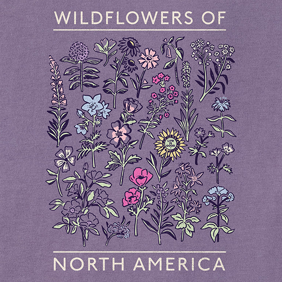 Life is Good Women's Crusher Tee - Wildflowers of North America